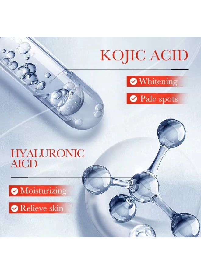 SADOER Kojic Acid Whitening Freckles Serum 40 ml Brightening Dark Spot Removal Skin Tone Repair Facial Care - Image 3